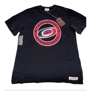 Mitchell & Ness Carolina Hurricanes Tee T-Shirt Men's Large NWT Distressed Logo